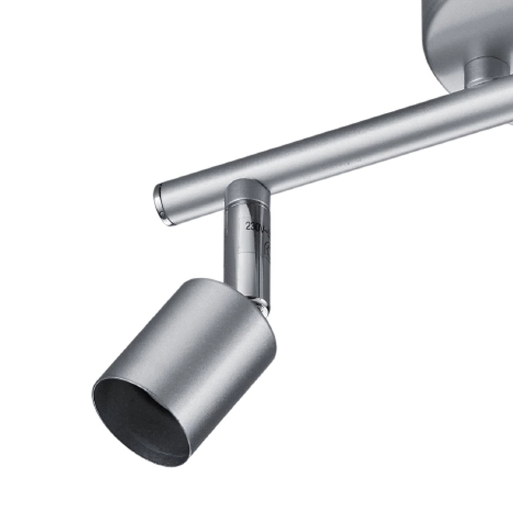 Plafondspot Paris 2-lichts titaan grijs Trio 4017807350746