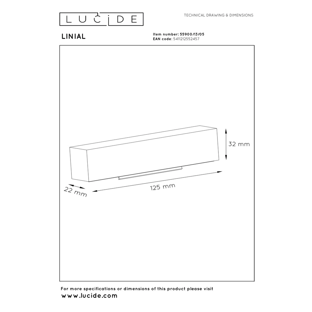 Aansluitdoos 1-fase Linial champagne Premium by Lucide 5411212552457