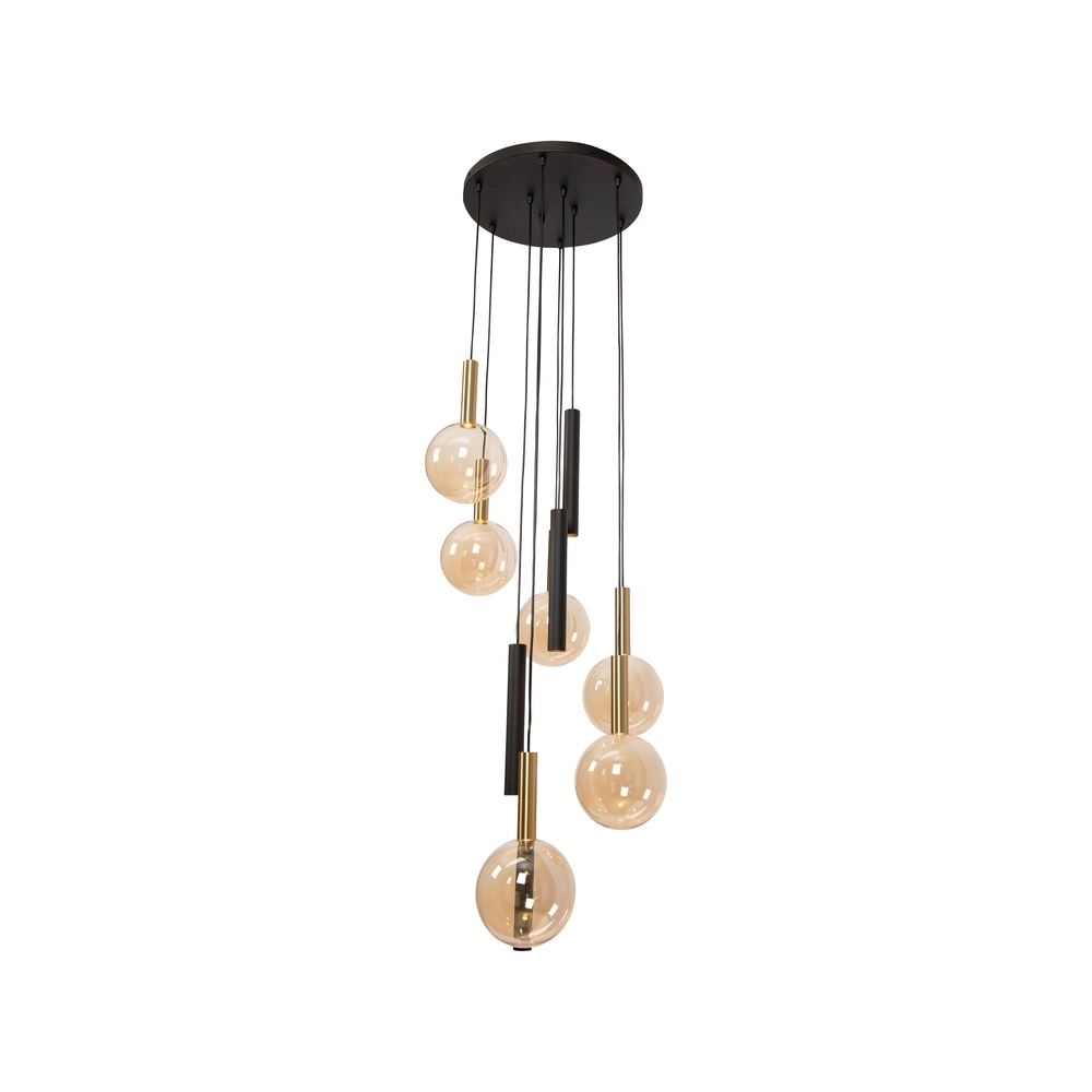 Vide hanglamp Josiane zwart met goud Lucide Vibes 5411212212177