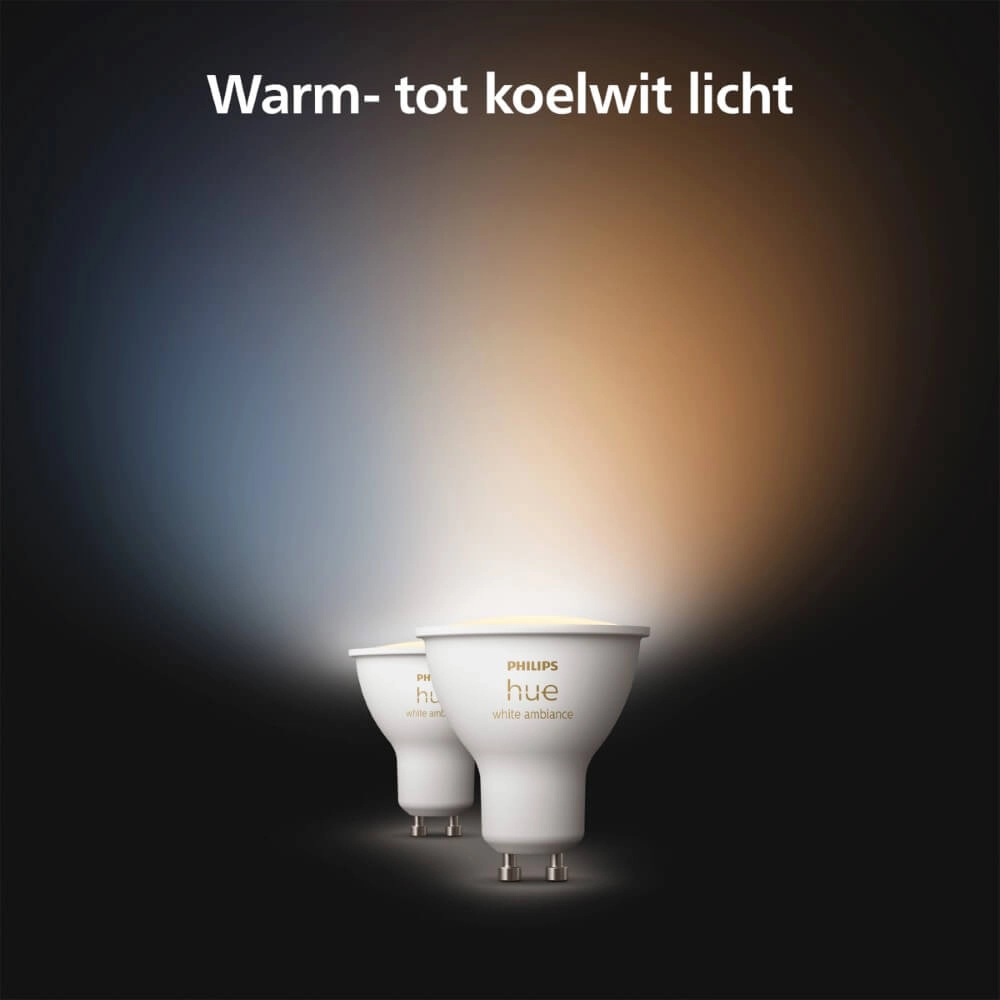 Lichtbron Hue GU10 - 4,2W - White Ambiance set van 2 Philips 8720169230033