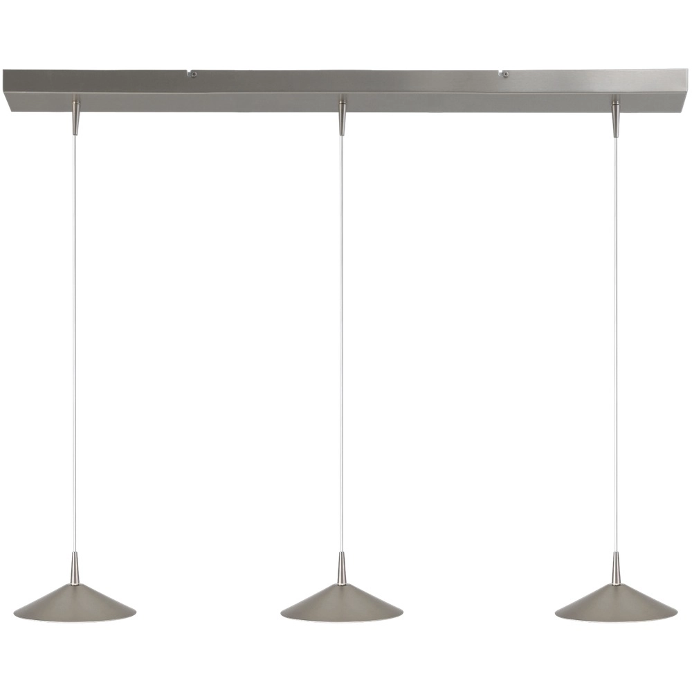 3-lichts hanglamp Ceppo nikkel Ø 18cm