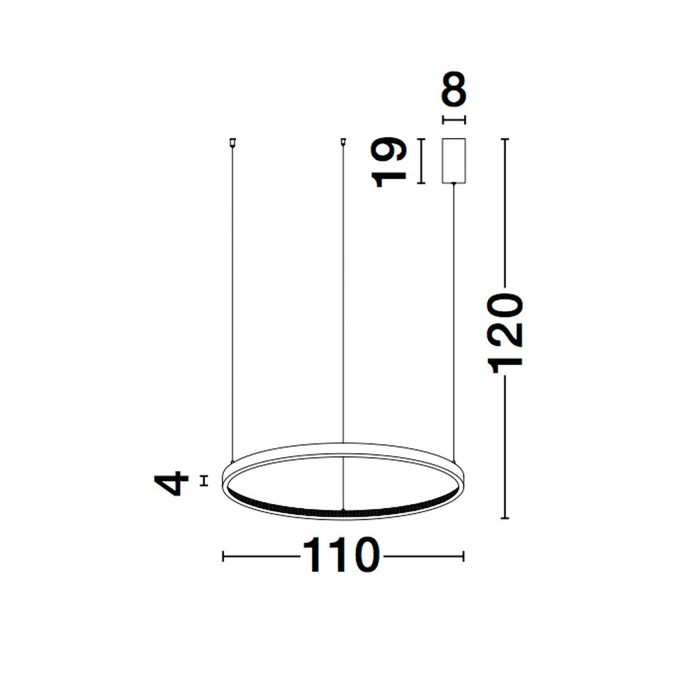 Hanglamp Preston zwart Ø 110cm Lyora 5212017429193