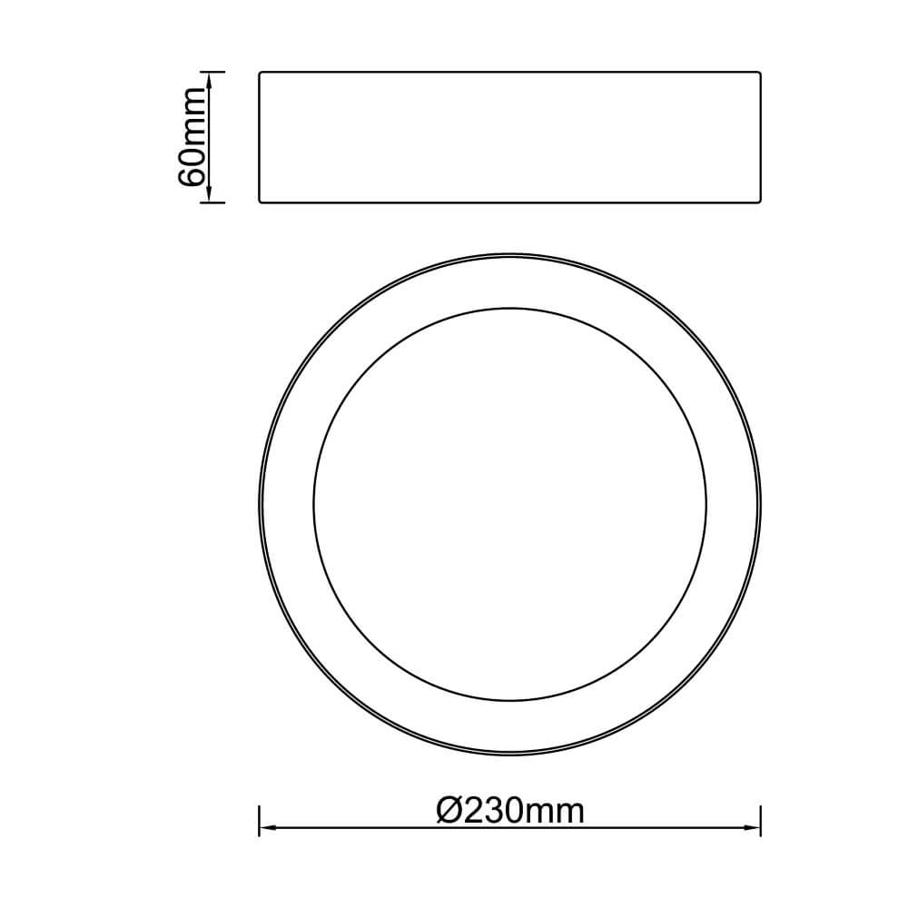 Zwarte plafondlamp Sandros Ø 23cm met glas Brilliant 4004353409462