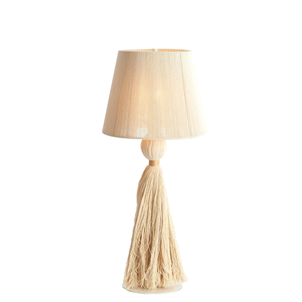 Schemerlamp Espino Ø 31cm - naturel linnen Light & Living 8717807808785