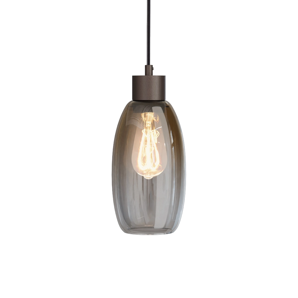 Glazen hanglamp Olive Ø 12,5cm - cacao Masterlight 8718121393735