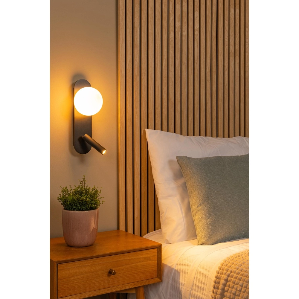 Bedlampje Kelly zwart Lucide 5411212771407