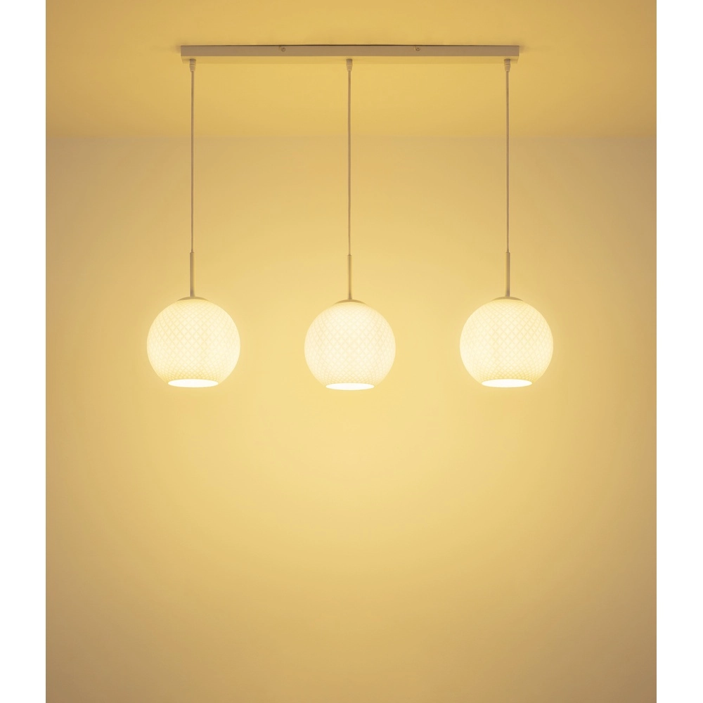 3-lichts hanglamp Andre wit Globo 9007371583461