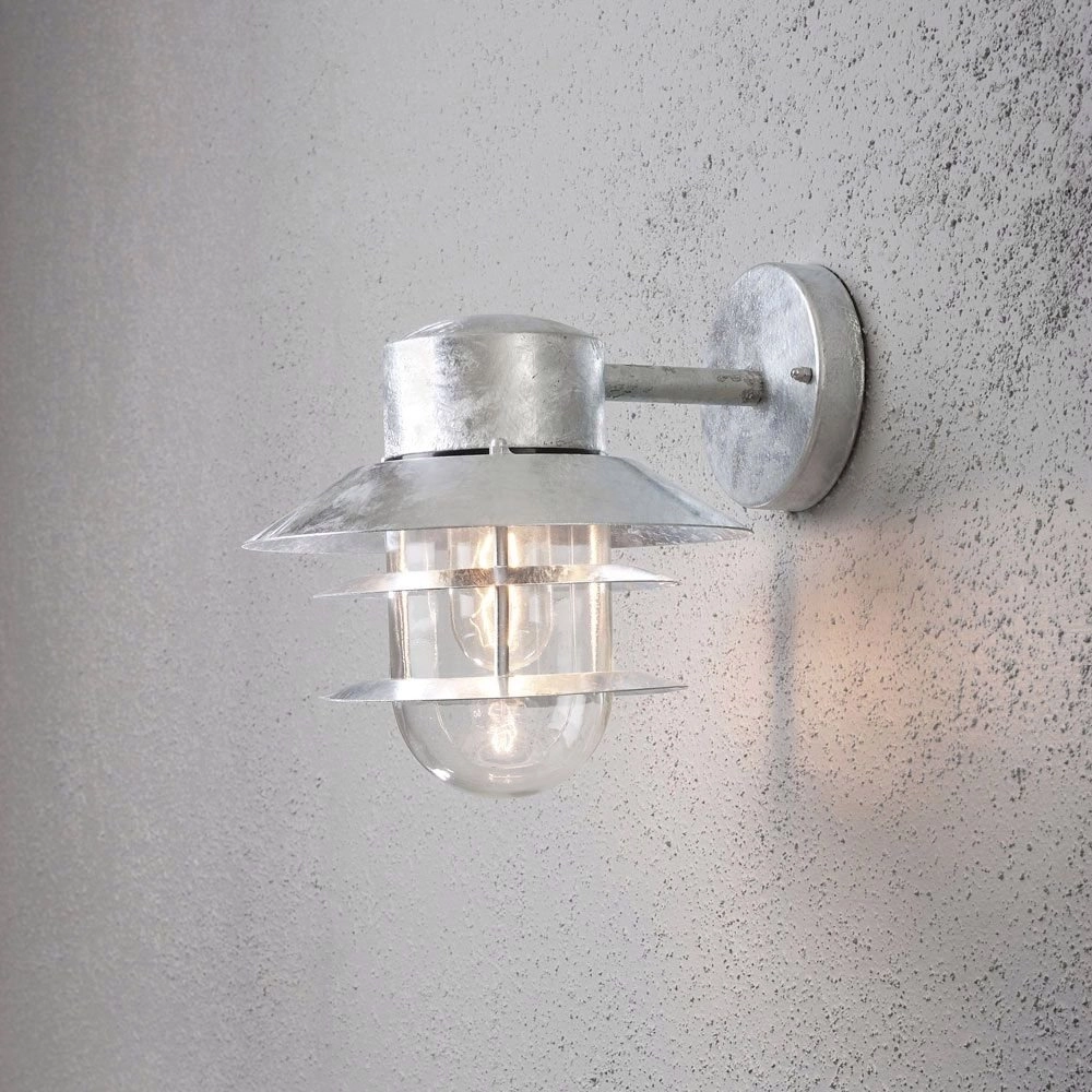 Landelijke wandlamp Modena Down 22cm zinkgrijs KonstSmide 7318307310320