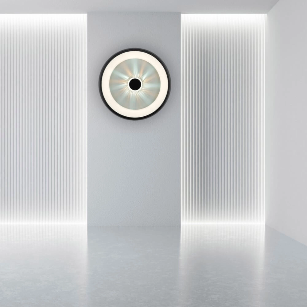 Ronde plafondlamp Vertigo zwart Ø 46,5cm Just Light 4043689994723