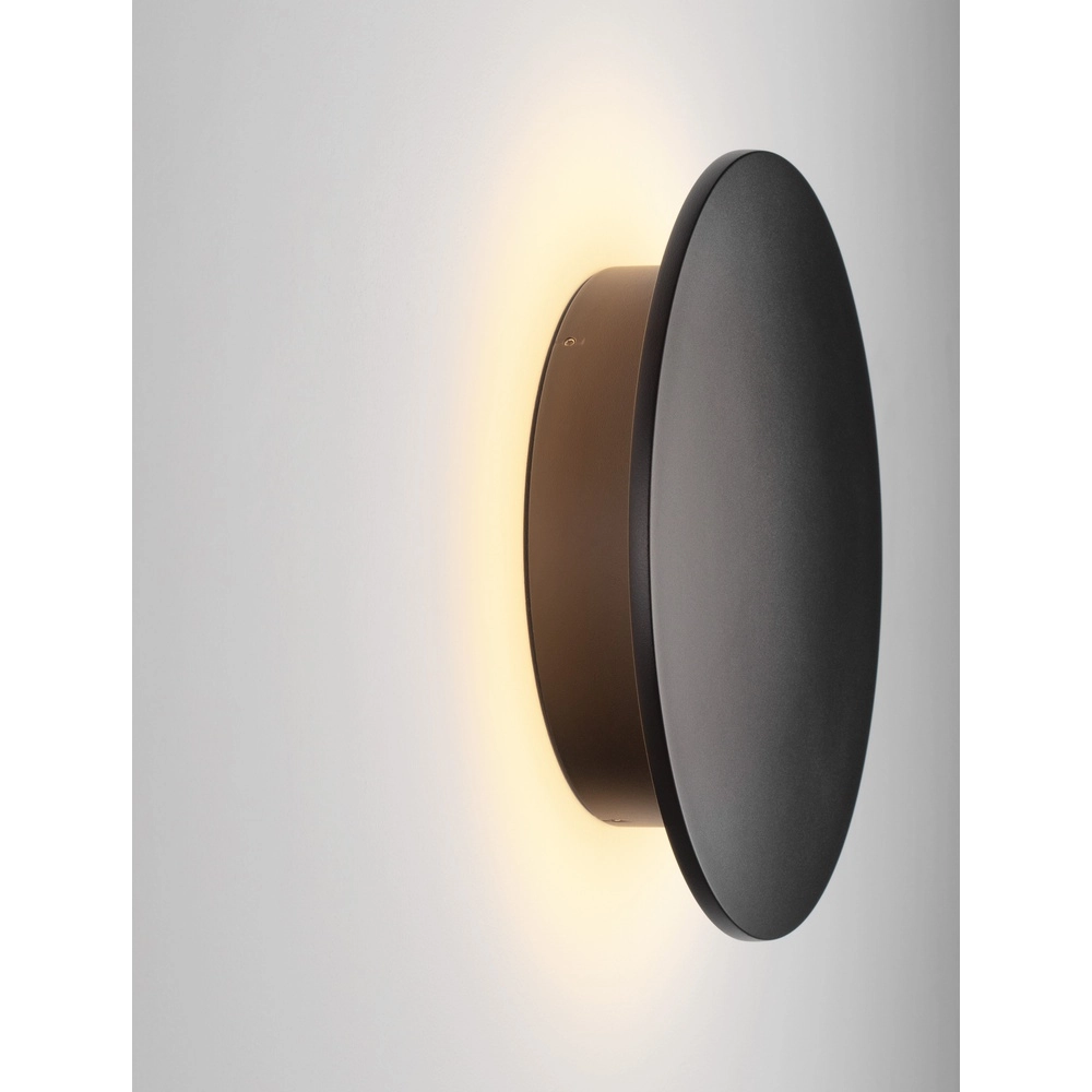 Ronde wandlamp Copper zwart Ø 30cm Lyora 5212017447388