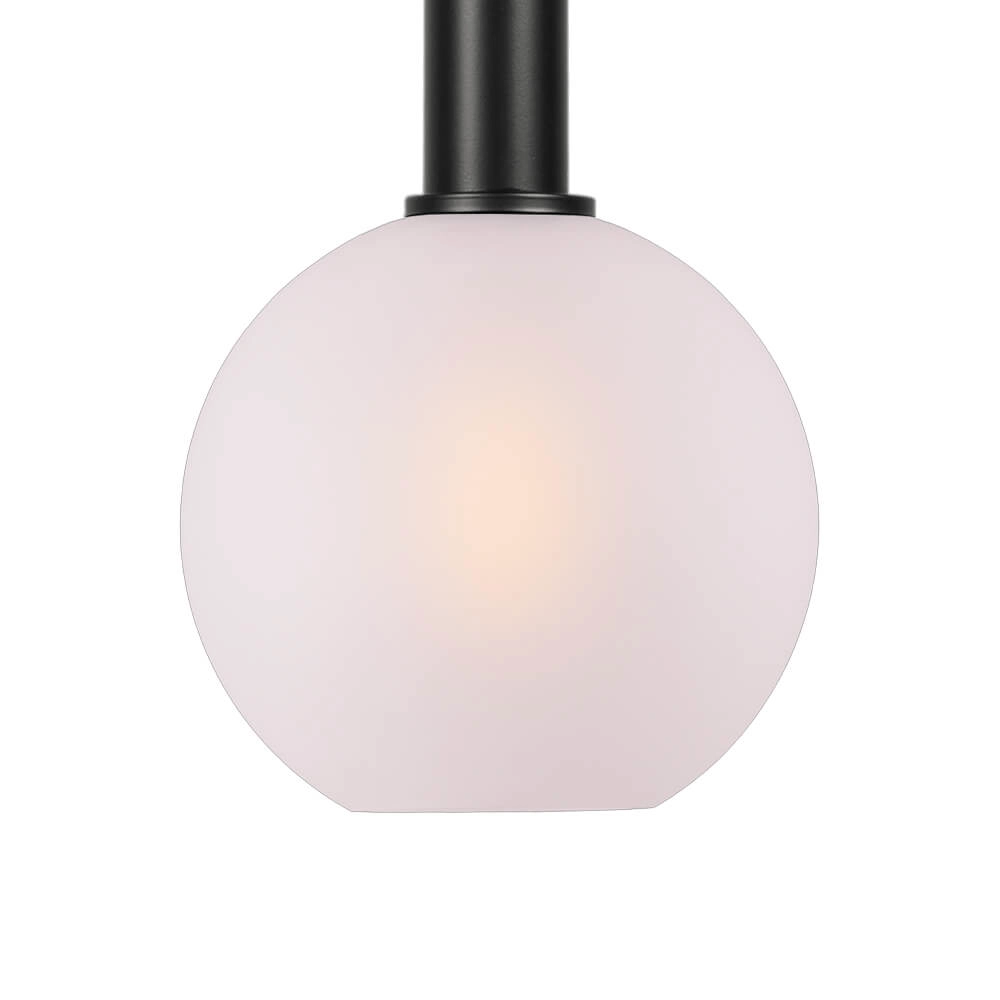 Hanglamp Ø 20cm Bella 2 Zwart met mat wit glas Masterlight 8718121334332