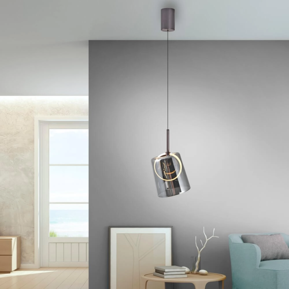 Hanglamp Zula smoked Paul Neuhaus 4012248383612