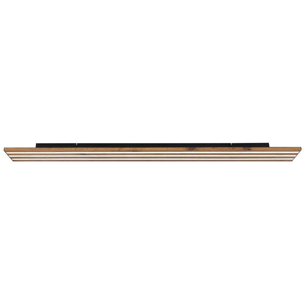 Plafondlamp Hayden zwart met hout Globo 9007371586585