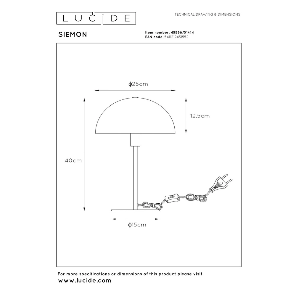 Design tafellamp Siemon geel Lucide 5411212451552