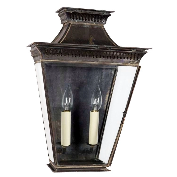 Landelijk buitenlamp Pagoda Flush handgemaakt 44cm - antiek koper (ANT)