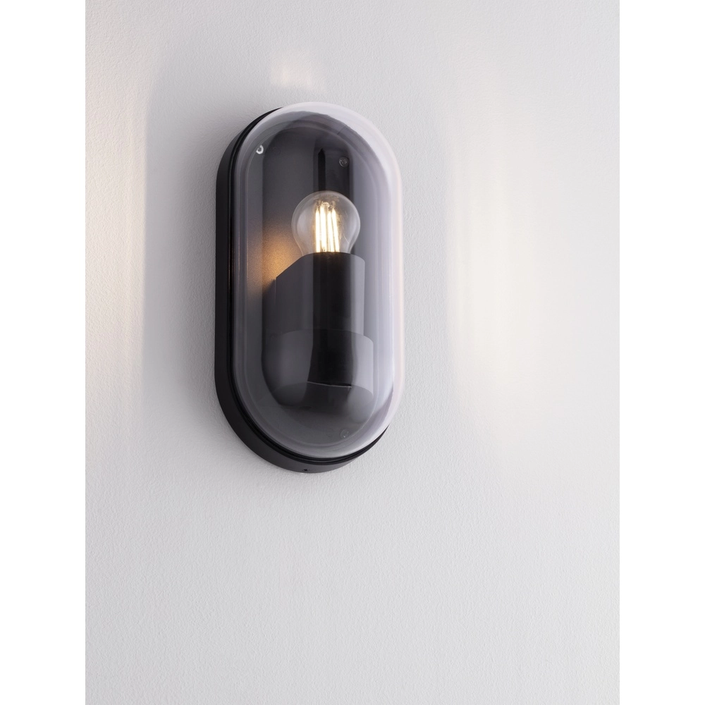 Ovale wandlamp Amel klassiek antraciet Lyora 5212017449382