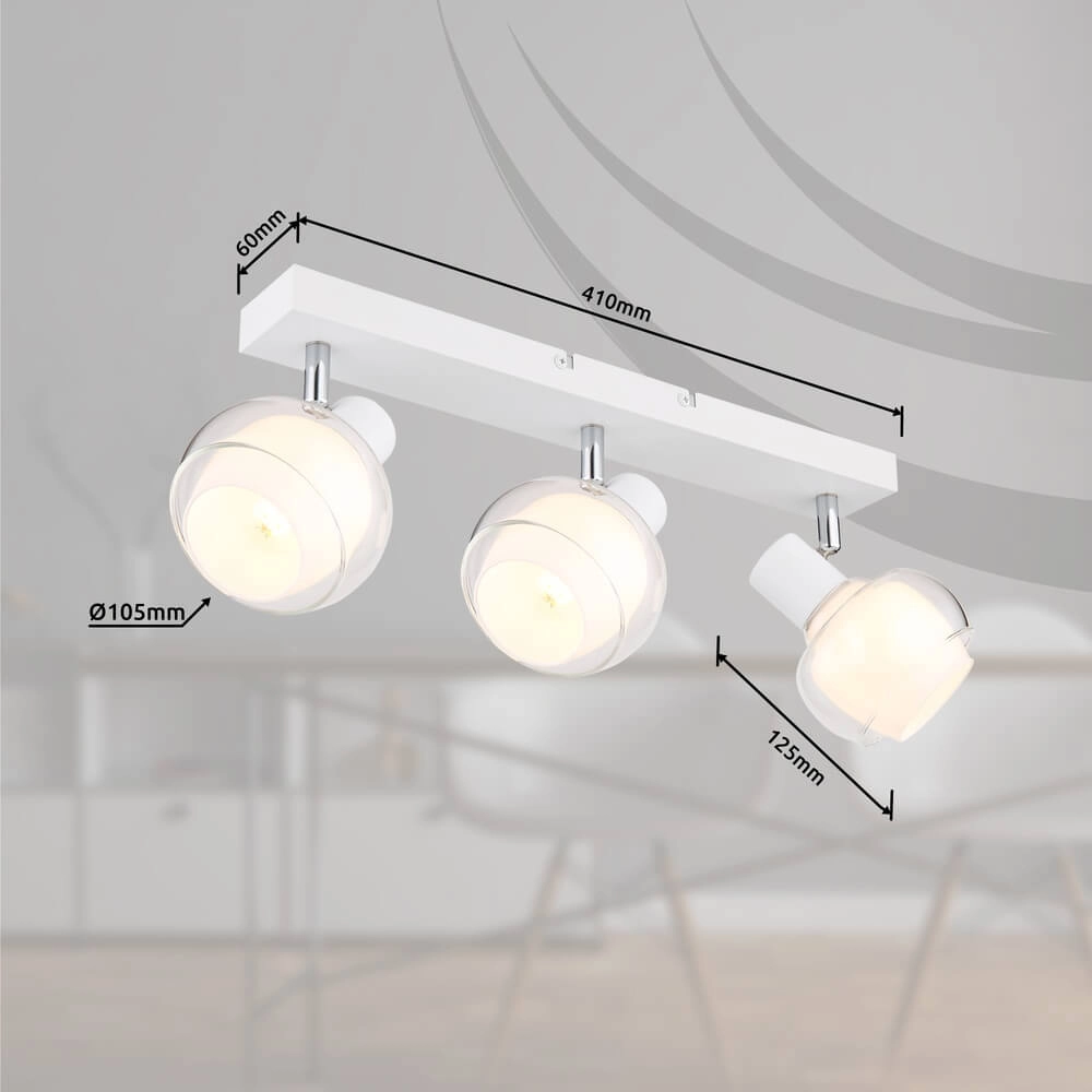 Witte plafondlamp Tokki 3-lichts Globo 9007371449040