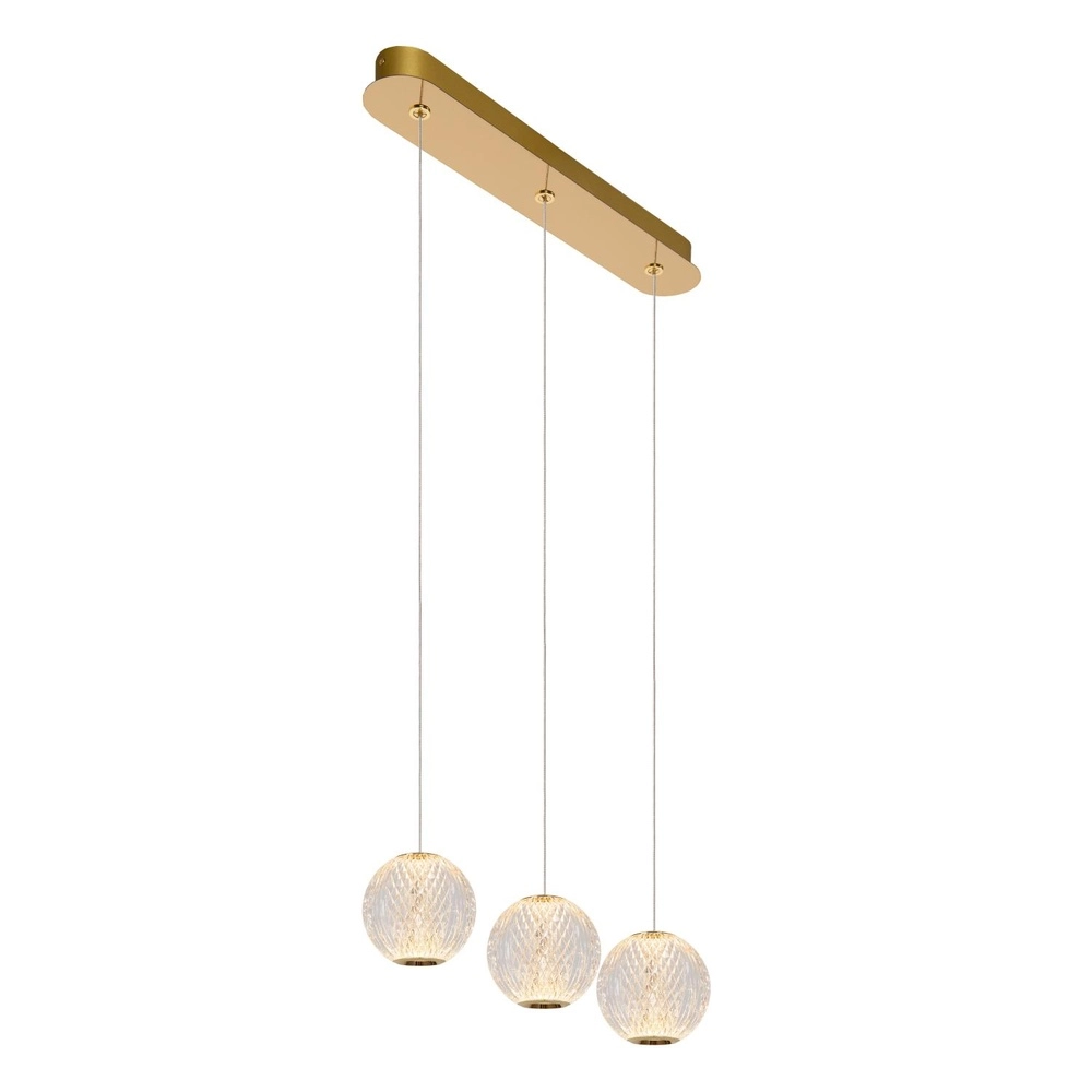 Gouden hanglamp Cintra 3-lichts Lucide 5411212134387