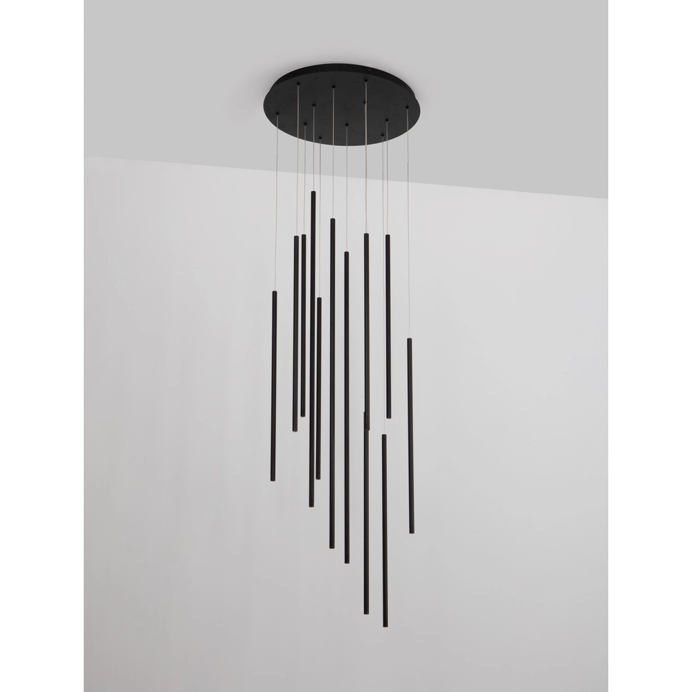 Design hanglamp Elettra 12-lichts zwart
