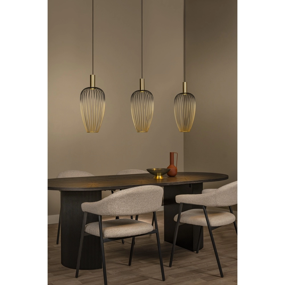 3-lichts draadlamp Aurelie goud Lucide Vibes 5411212212290