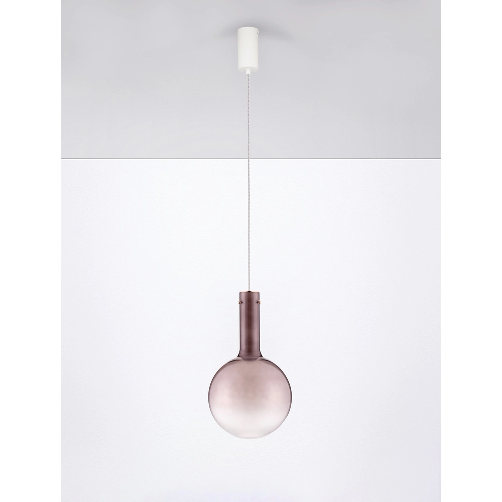 Pendant lamp Nostos brown glass Lyora 5212017449047