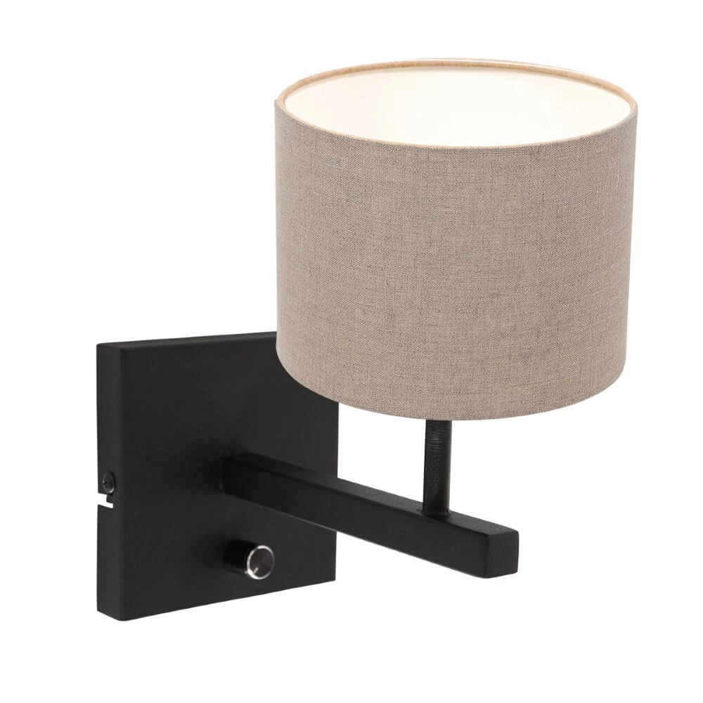 Wandlamp Stanger met taupe kap Steinhauer 8712746146424