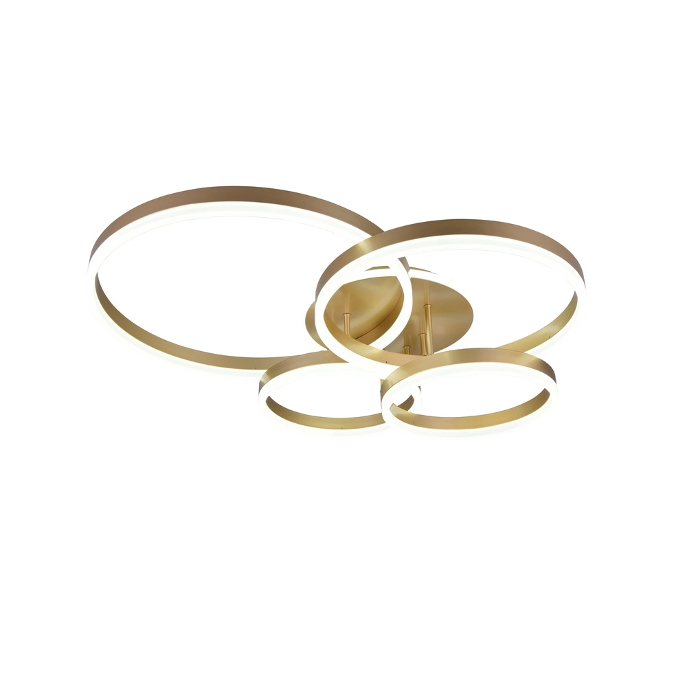 Plafondlamp Drake goud modern Trio 4017807657814