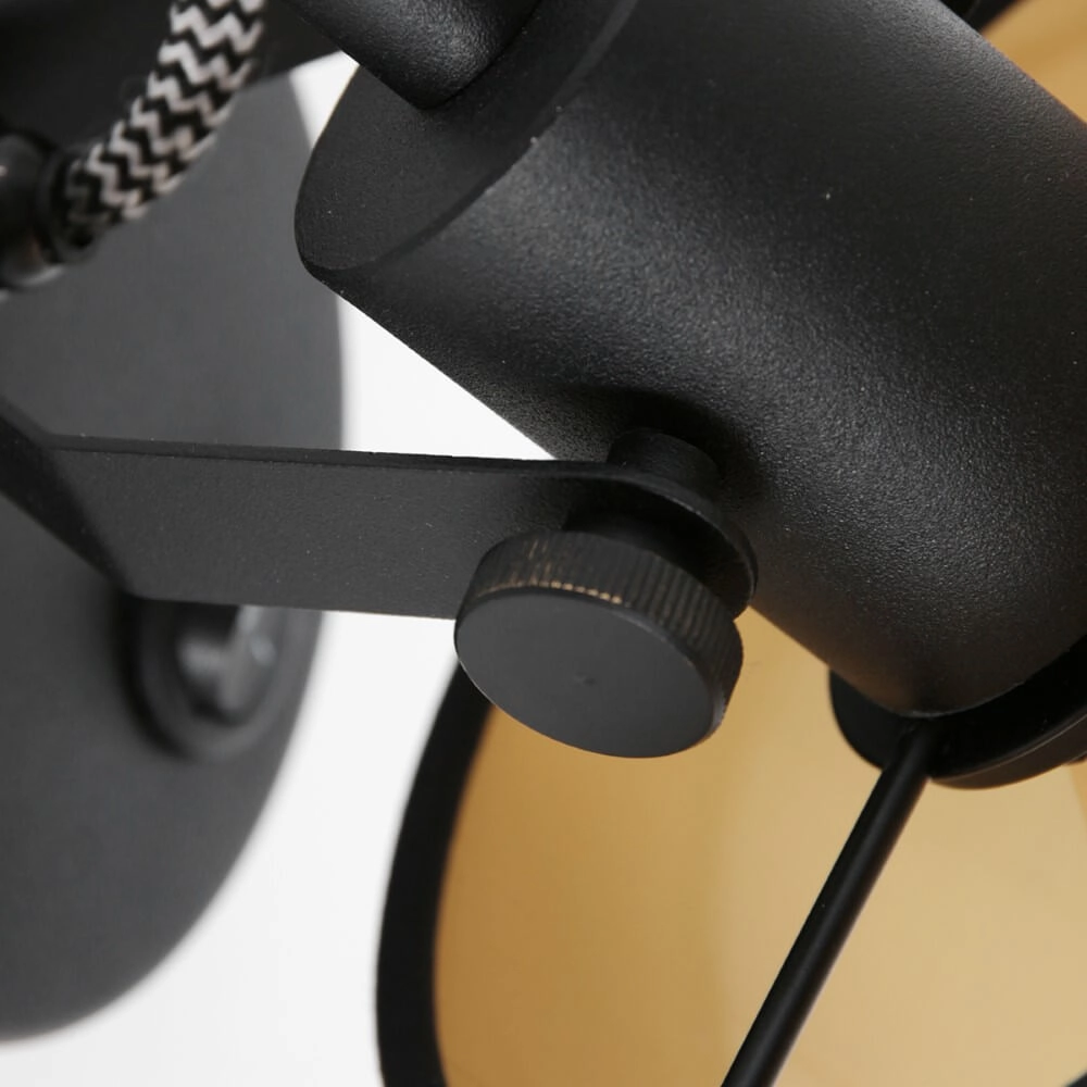 Zwart wandlampje Ornoir Steinhauer 8712746151404