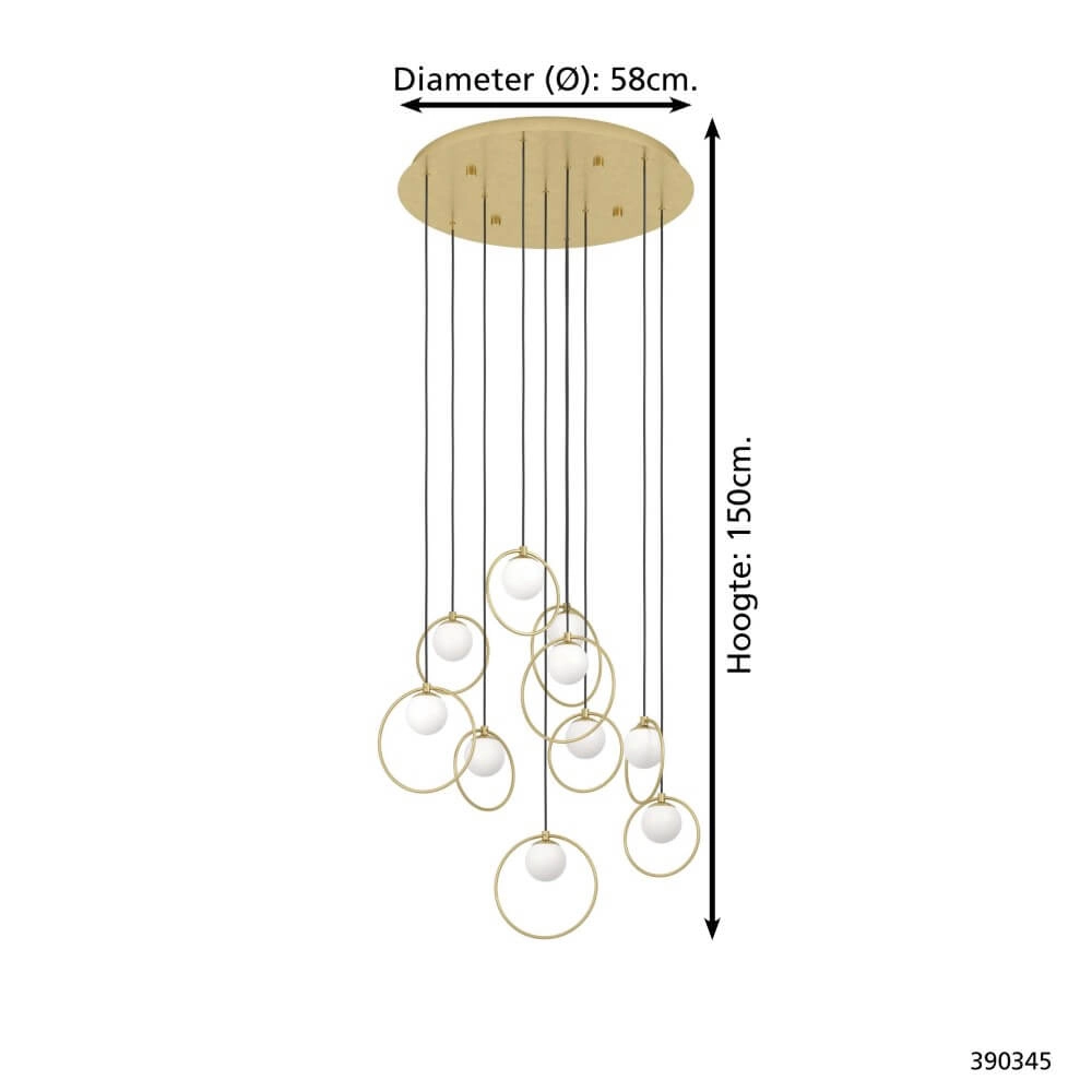 Gouden hanglamp Portocolom Ø 58cm Stars of Light 9008606270583