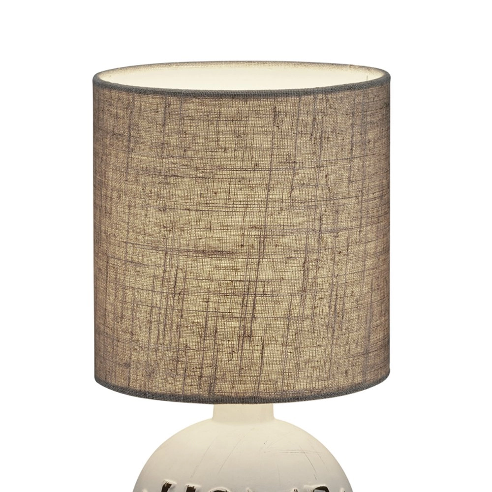 Landelijke schemerlamp Esna Home 16cm grijs Trio 4017807377651