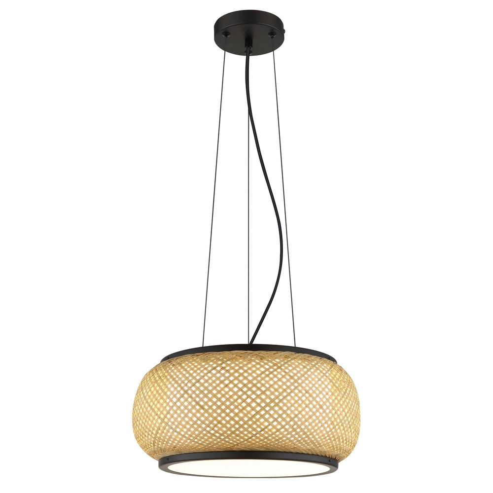 Hanglamp Bambora zwart met bamboe
