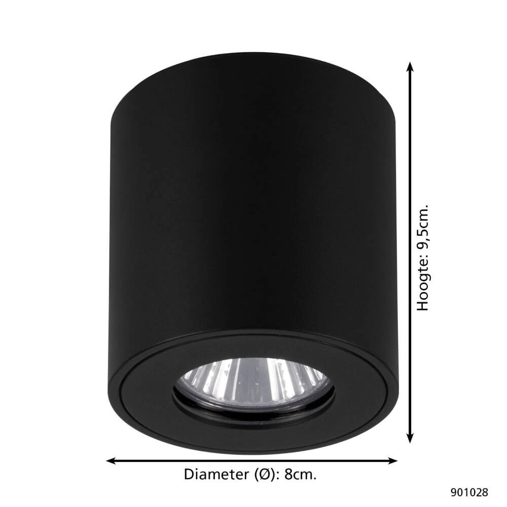 Opbouwspot Torrecola rond Ø8cm Eglo 9008606298136