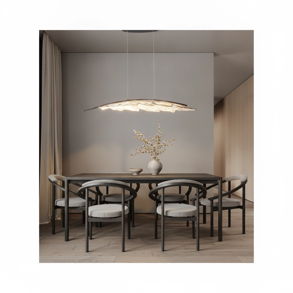 Design hanglamp Amado antraciet met mokka 131,5cm