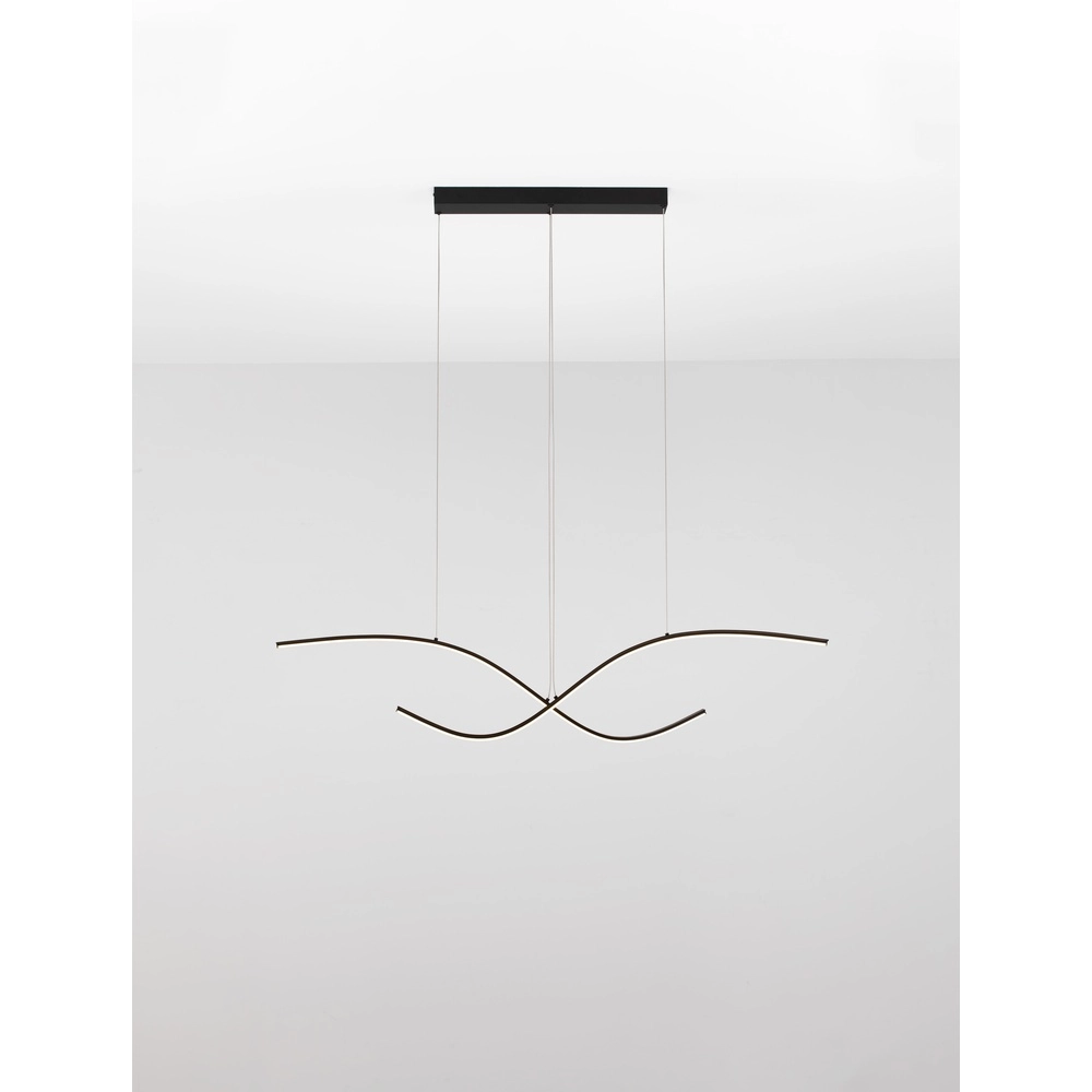 Hanglamp krul Brio zwart