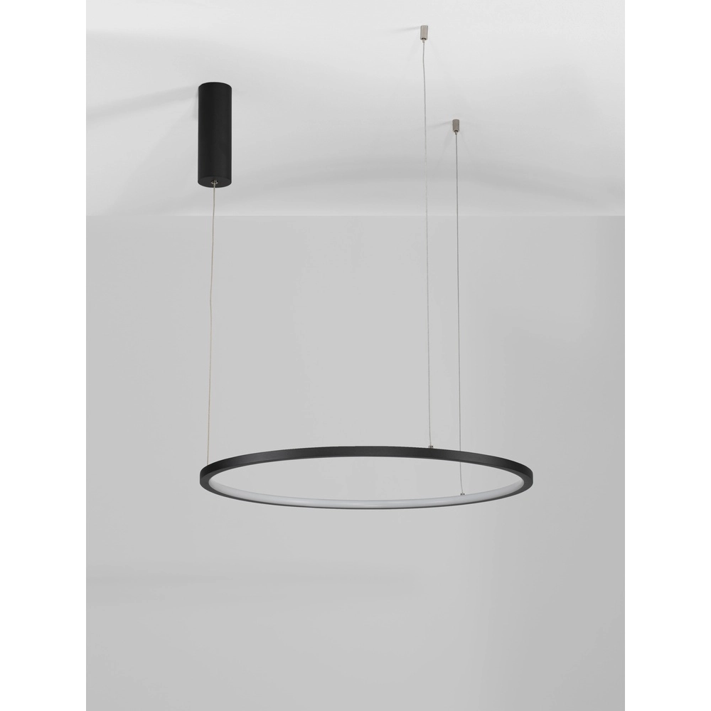 Round pendant lamp Tarquin black Ø 60cm Lyora 5212017438263