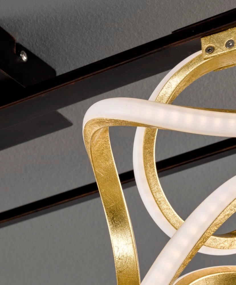 Design plafondlamp Gesa zwart met goud Fischer & Honsel 4001133205566