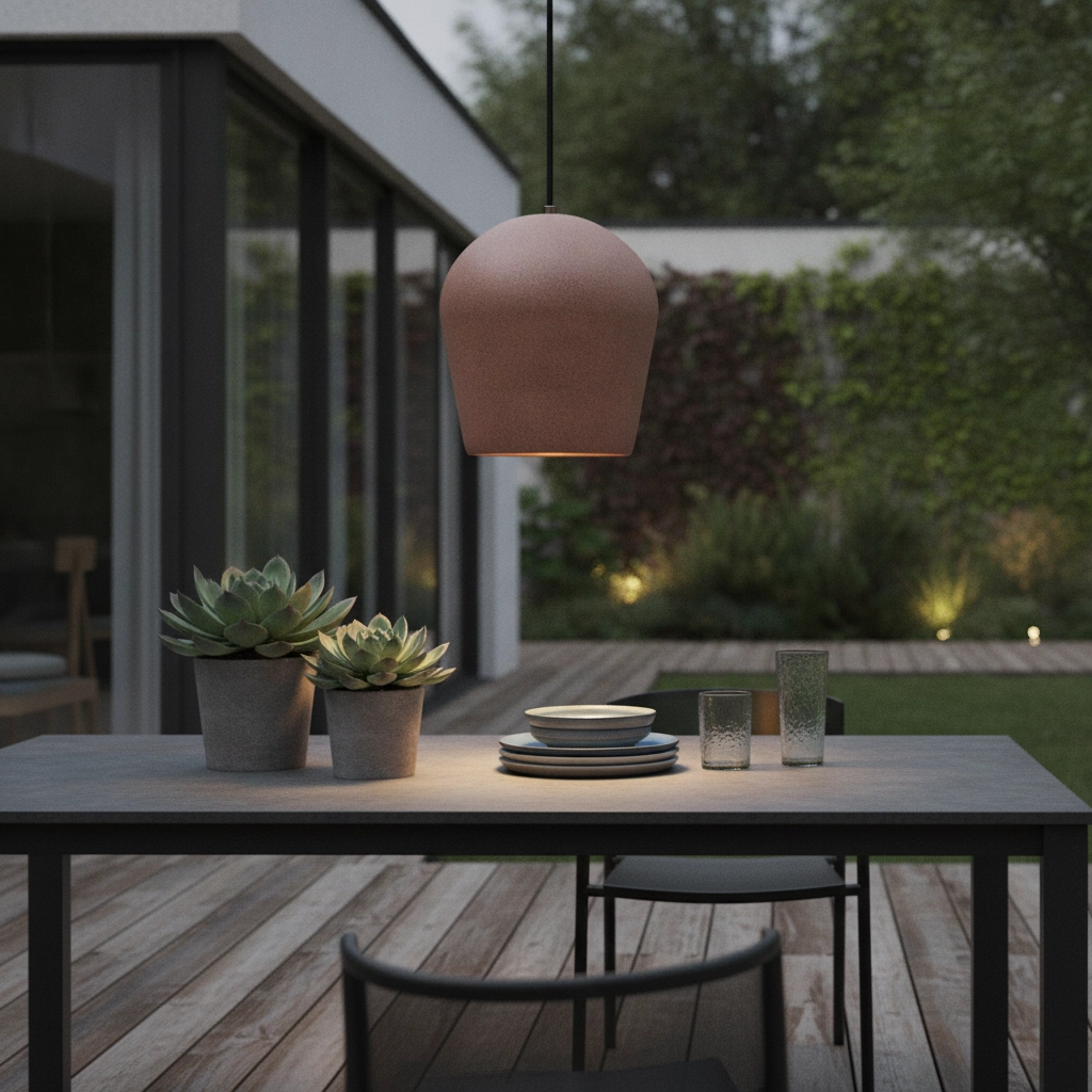 Hanglamp Omio Ø 20cm aarde bruin