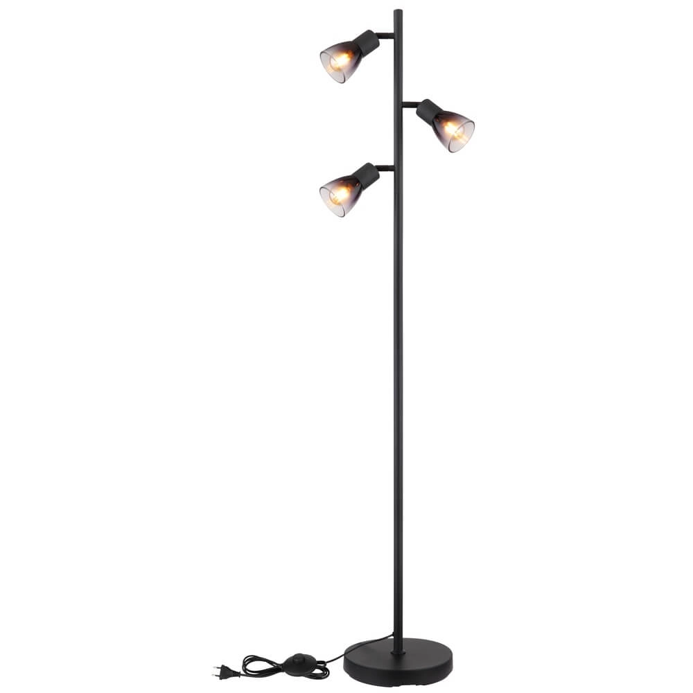 Zwarte vloerlamp Satella 3-lichts Globo 9007371455935