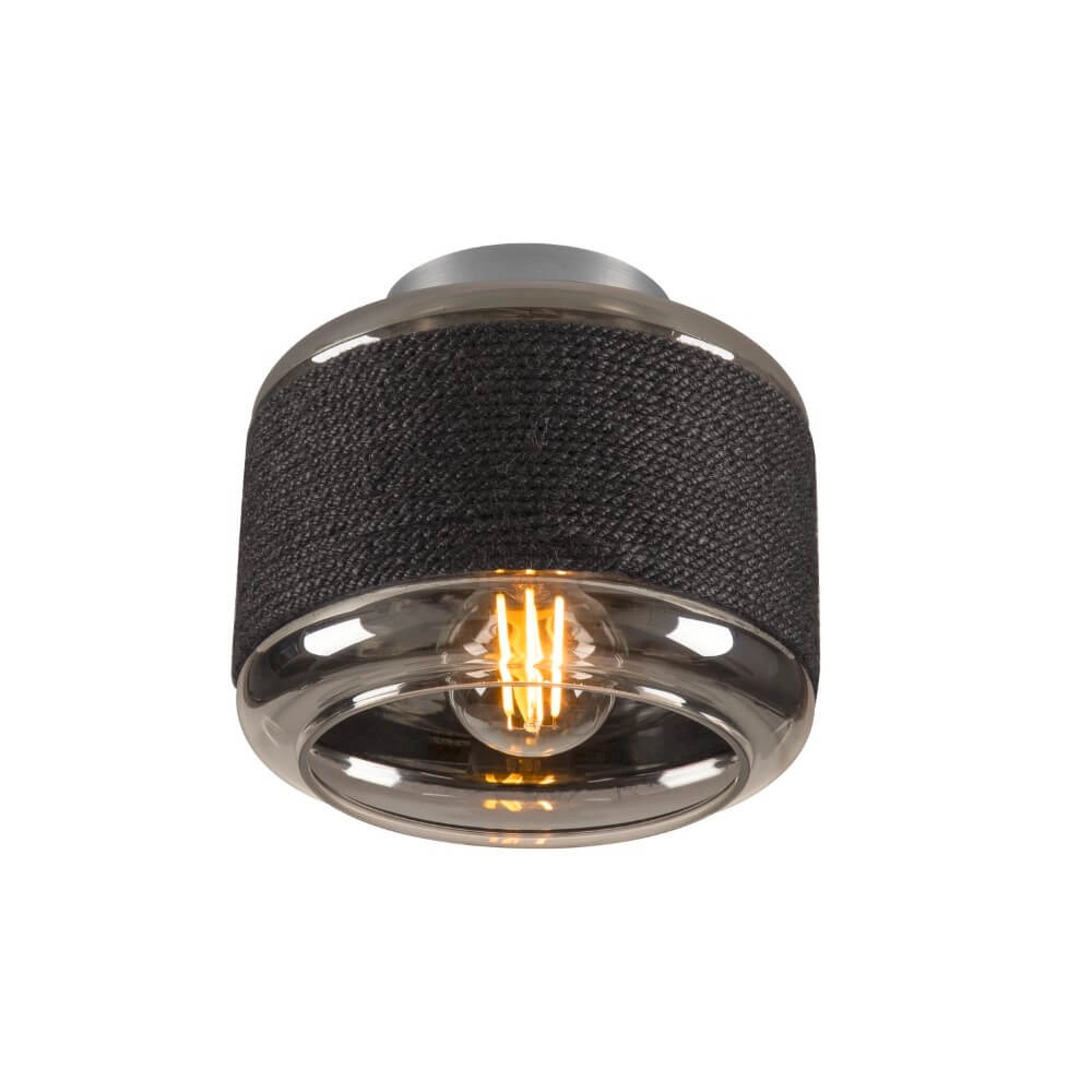 Glazen plafondlamp Pantilo Rope 19 Ø 19cm - goud met amber SLV 4024163280884