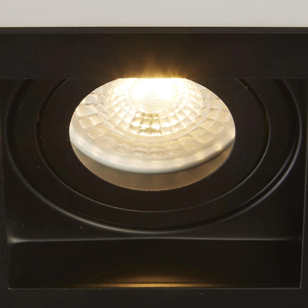 Inbouwspot Grid 1 zwart Lyora