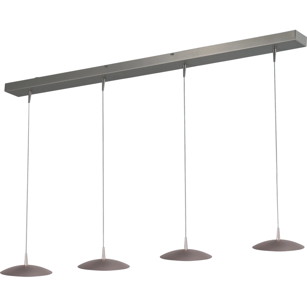 4-lichts hanglamp Scala 130cm nikkel Ø 20cm