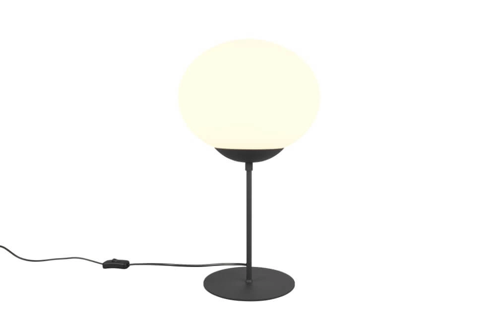 Tafellamp Fomento Ø 30cm - zwart met wit glas Tafellamp Fomento Ø 30cm - zwart met wit glas