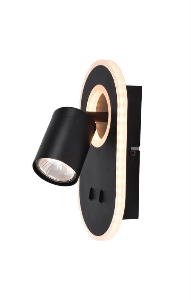 Led wandspotje Kimon zwart Led wandspotje Kimon zwart