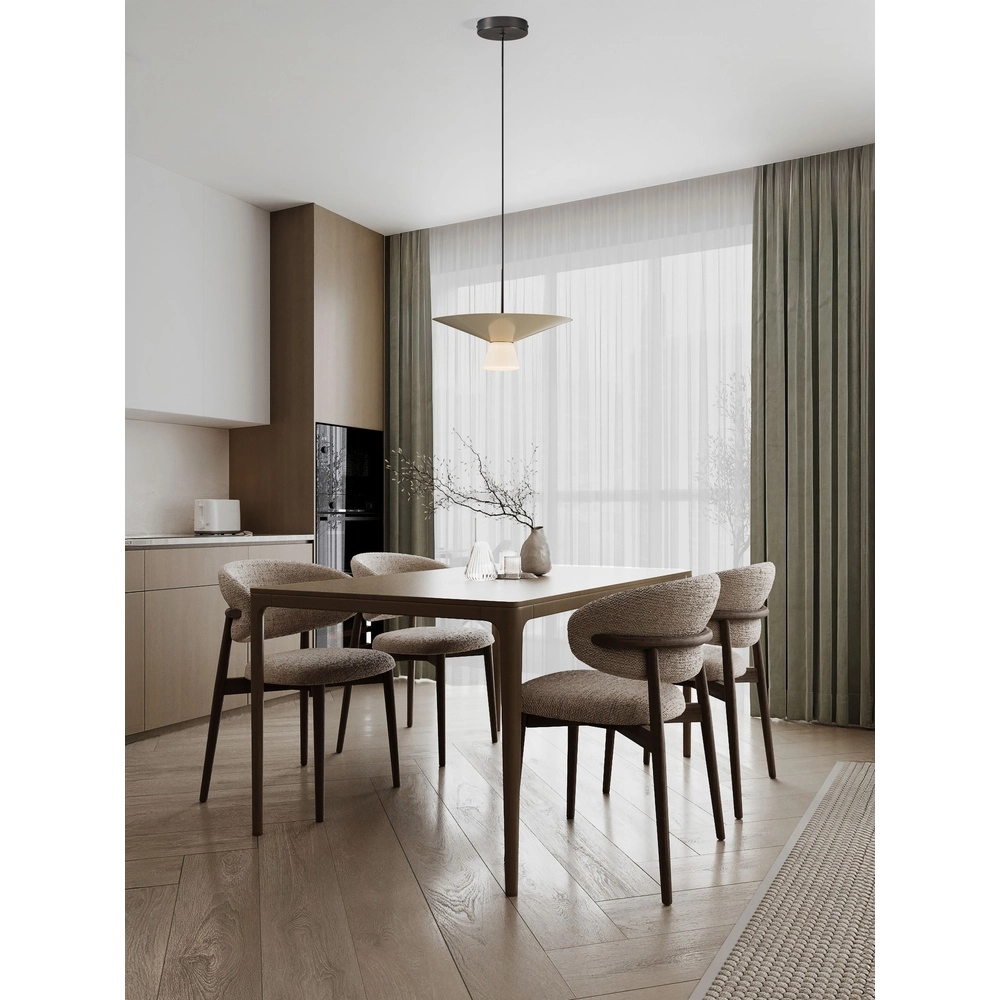 Design hanglamp Baris wit met grijs Ø 38cm