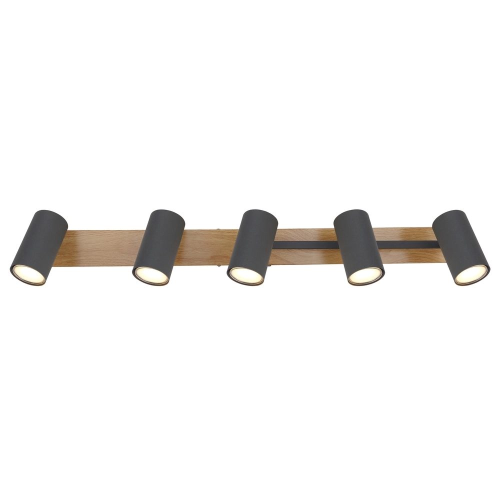 Plafondlamp 5-lichts Robby hout Globo 9007371442577