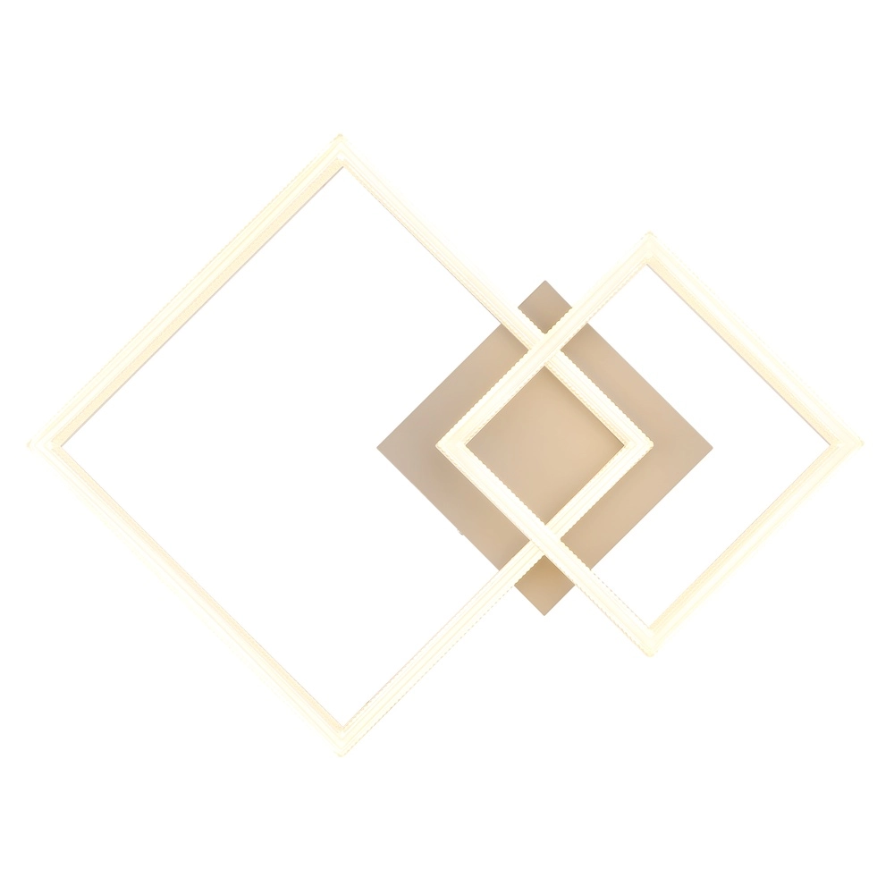 Moderne plafondlamp Zara zand bruin vierkant Globo 9007371576074