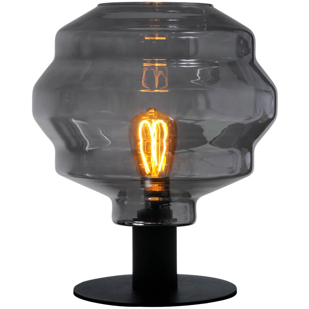 Tafellamp Porto met Ball smoke glas Ø 30cm Tafellamp Porto met Ball smoke glas Ø 30cm