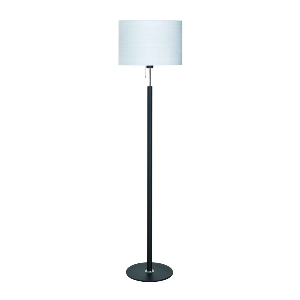 Vloerlamp Orleans zwart met off white kap Ø 40cm