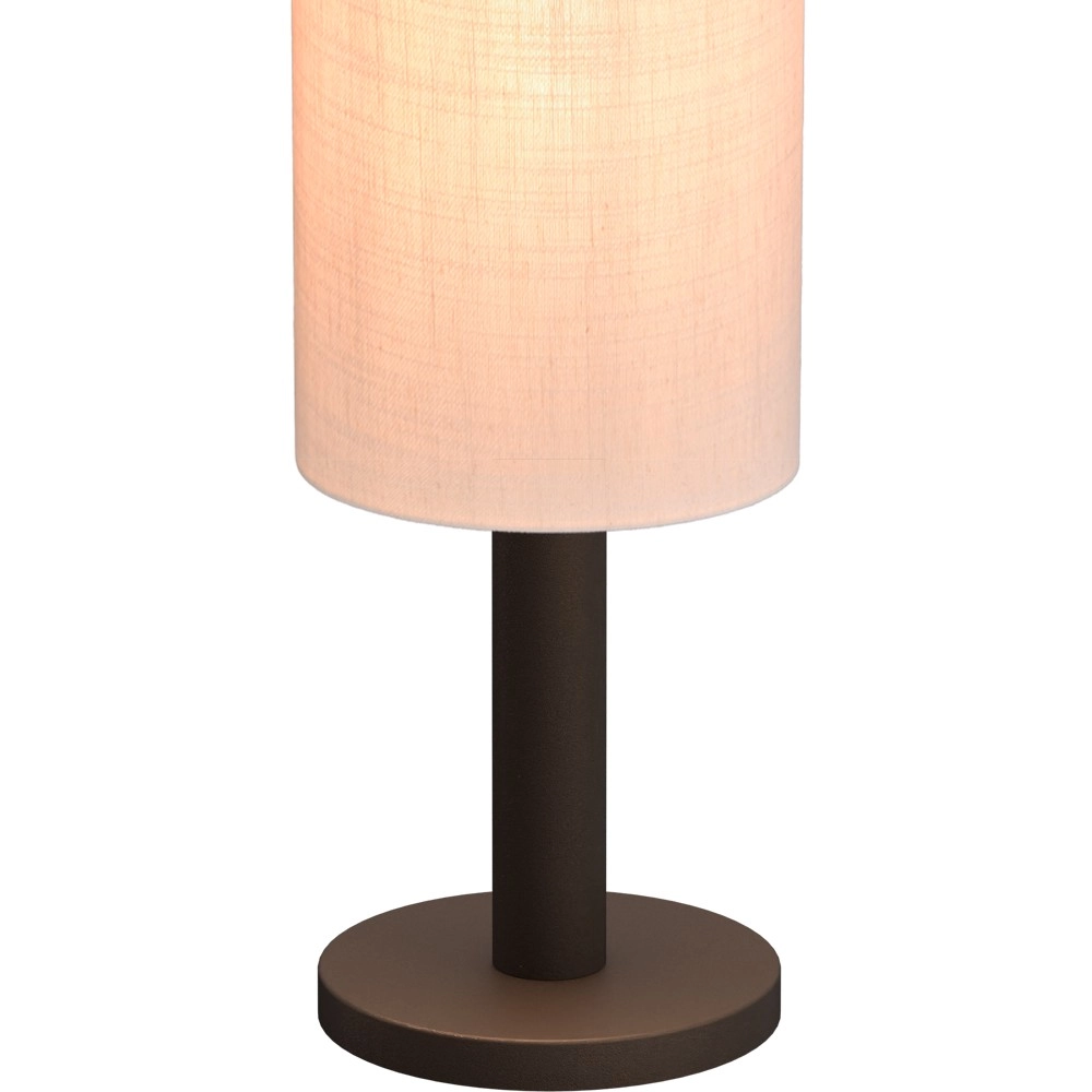 Tafellamp Lisbourg cacao met off white kap Masterlight
