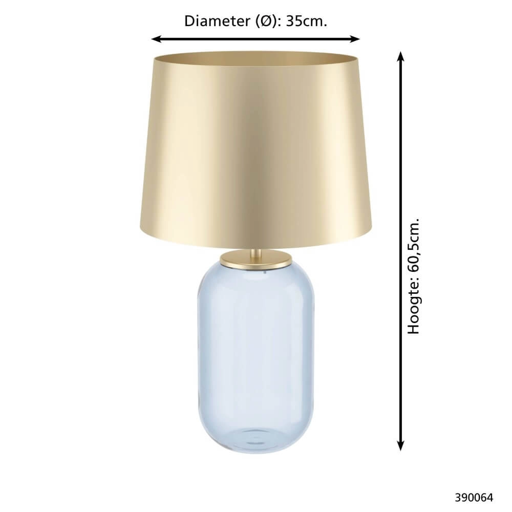 Chique schemerlamp Cuite met gouden kap Stars of Light 9008606221257